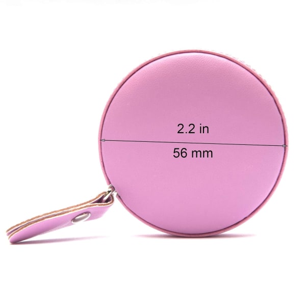 (Pink) 60" bred / 1,5 M. Teleskopisk lædersyningstape til tailo