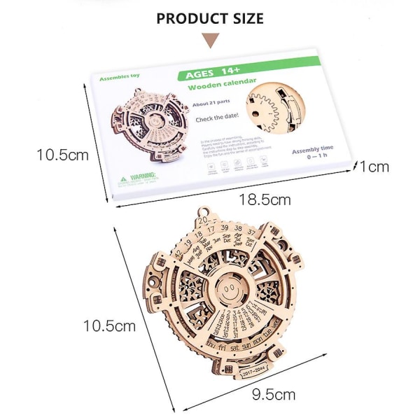 3D Träpussel Prydnader Kalender Växlande Modell Crea