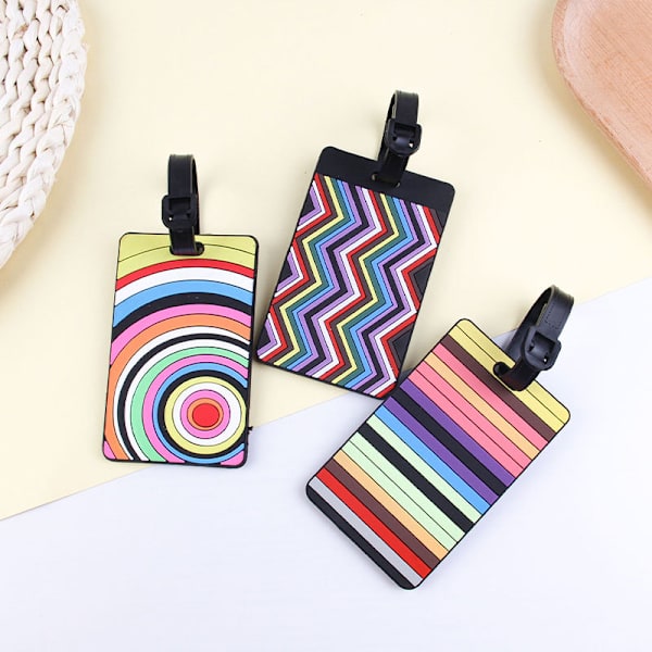 Bagasjelapper, 3 stk. PVC bagasjelapper, bagasjelapper, reisesett