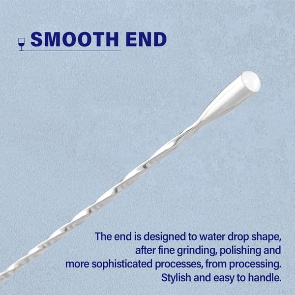 Silver 2-pack Bar Spoon Cocktail Mixing Stirrers för Dryck, St