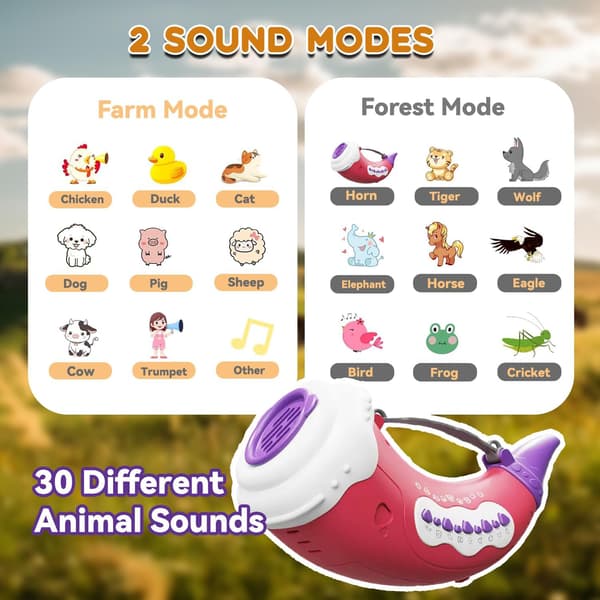 2026 Børnehorn, jubelhorn, dyrelyds-imitation