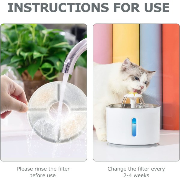 Filter for kattevannfontene [10 stykker]