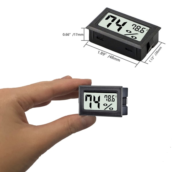 6-pack Mini Digital Termometer Hygrometer, Inomhustemperatur och