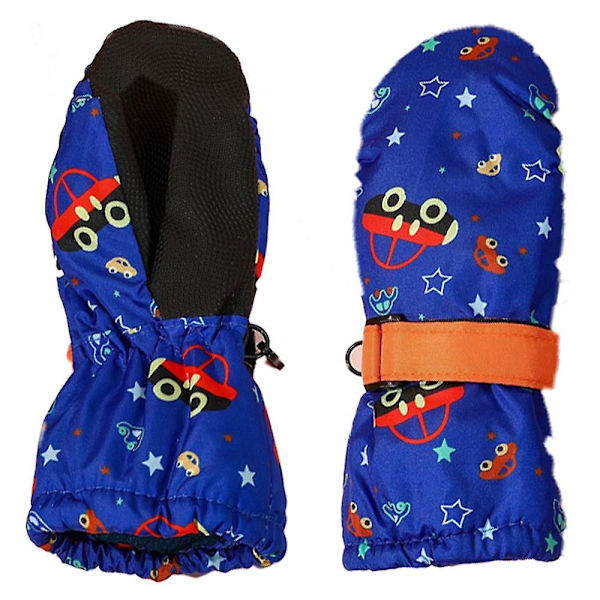 Skigloves med morsomt trykk for gutter og jenter, vanntette og vindtette