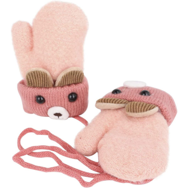 Baby Termiske Hansker Vinter Høst Fingerless Strikket Heklet