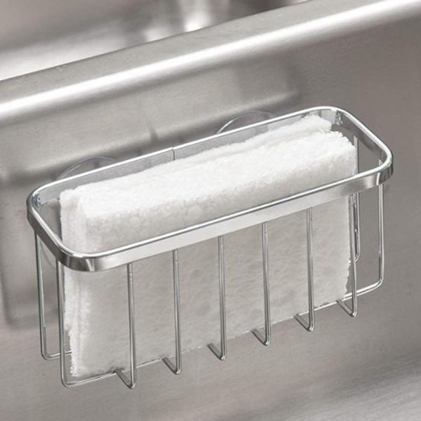svamp holder - metall vask oppbevaring med rustfritt belegg - spon