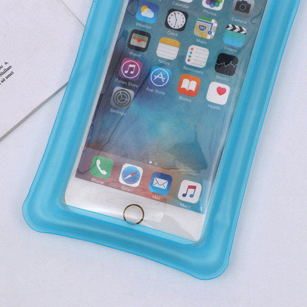 2 stk vanntett smarttelefonveske med flytende kollisjonspute (blå 5.2-6.