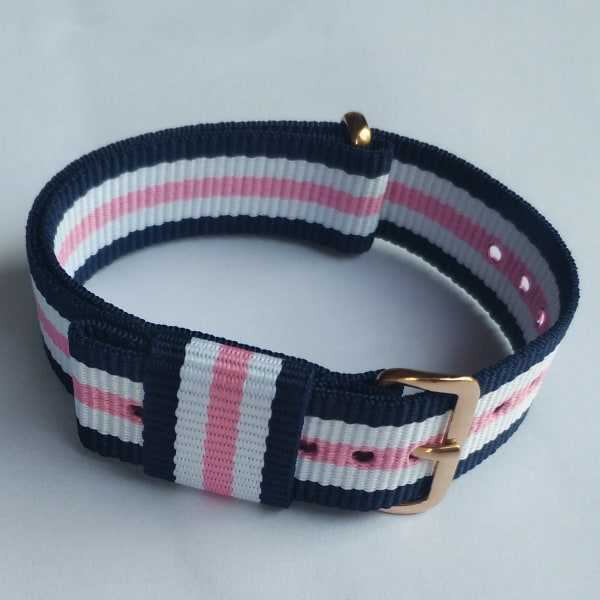 Se Blå-Rosa-Hvit/Rosegull Armbånd, 10mm, for Kvinner og Meg