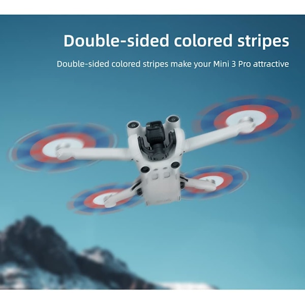 (Tre Färger) 24st Propellrar för DJI Mini 4 Pro/Mini 3 Pro Ersättningspropellerblad Lågt Ljud Vingar 6030F för DJI Mini