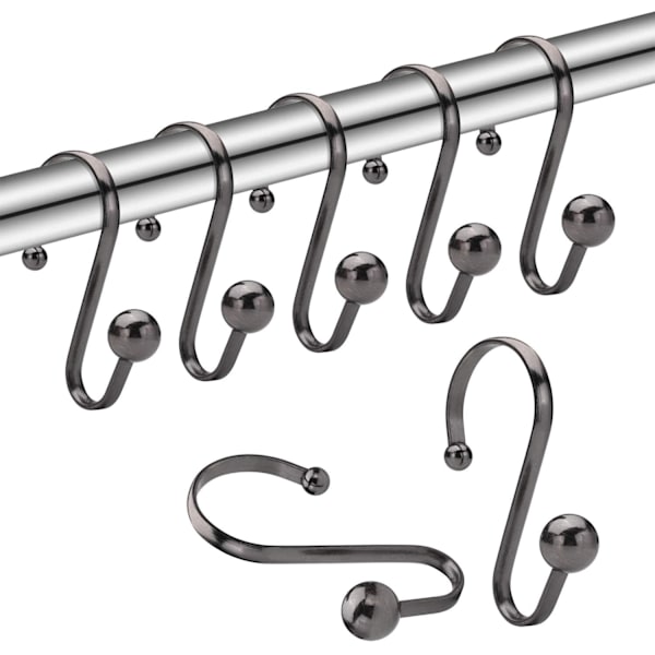Bruseforhængskroge, rustfrit metal bruseforhængsring