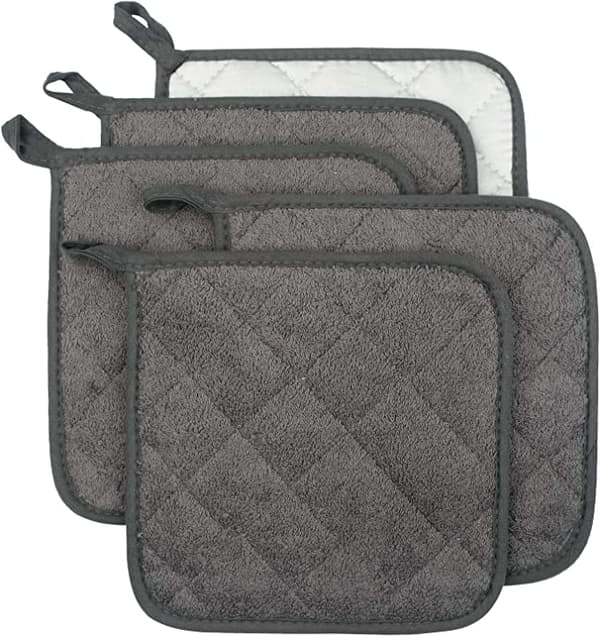 Tjock bomullsplatta (5 stycken mörkgrå 18*18cm) s