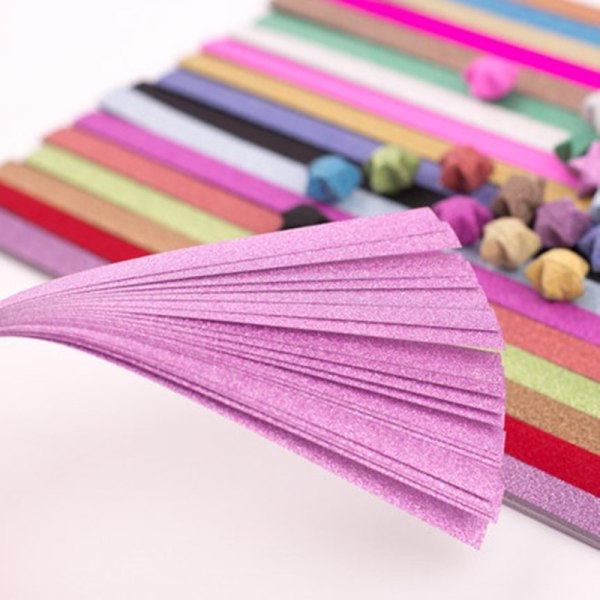 20 farver glitter pink stjerne papir løg papir folde mat g