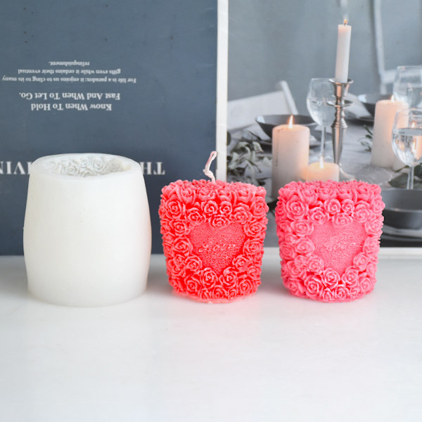 1 stk. silikone stearinform til stearinlysfremstilling, 3D stearinlysfremstilling