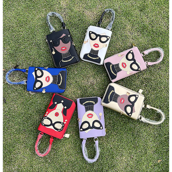 Nyhed 3D Dame Designer Læder Håndtaske Skuldertaske Crossbody