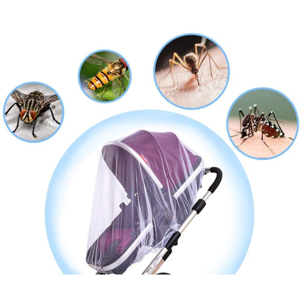 Universal myggnät för barnvagn - Skydd med kontakt Wi