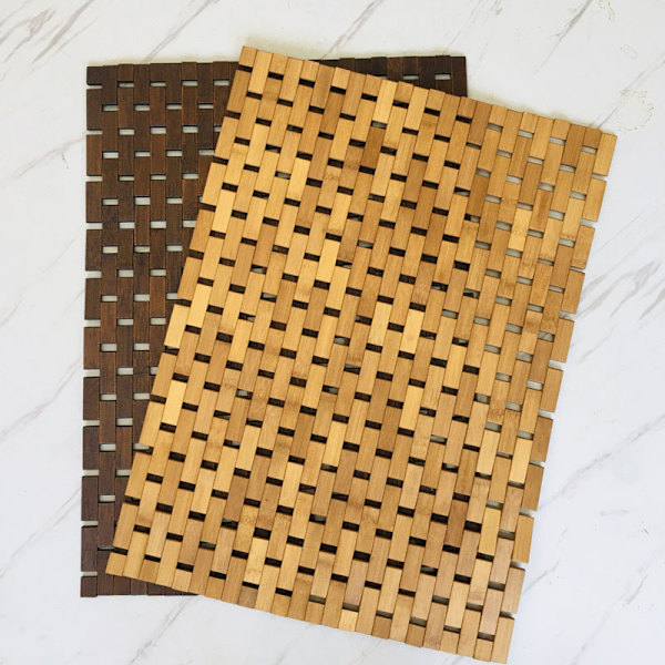 Eco Tapis de Bain en Bois • Caillebotis 100%  • Tapis de Bain en