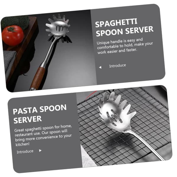 Spaghetti Server Ske Rustfrit Stål Pasta Øse Køkken, 1 stk