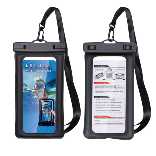 Sort-Engros Udendørs Svømning Mobiltelefon Vandtæt Taske |