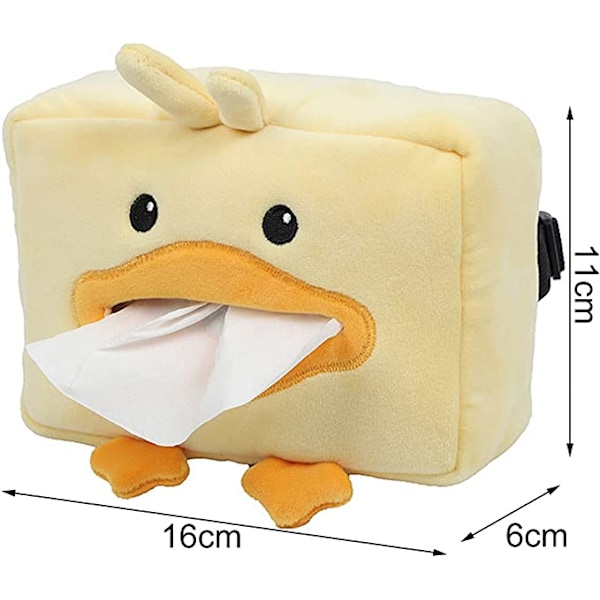 Creative Little Yellow Duck Car Tissue Box, Cute Tissue Box, Car