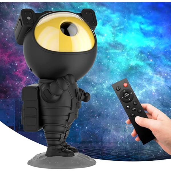 Astronaut Galaxy Projector Star Night Light (svart guld), Astron