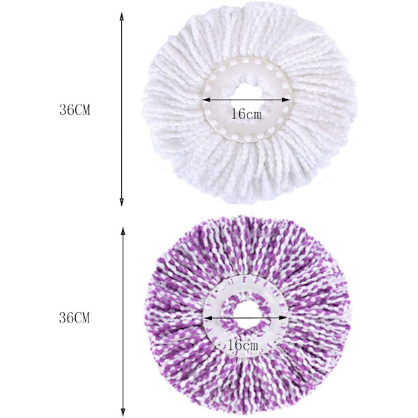 4 stk. Spin Mop-hode Mop-hode Mop-hoder Mikrofiber Erstatning