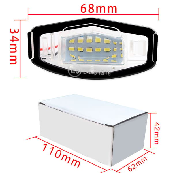 2 stk. LED bilskiltlys pærer Super Bright CanBus N