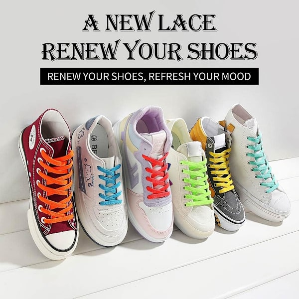 5 par flade skolisser til sneakers (turkis), flade skolisser