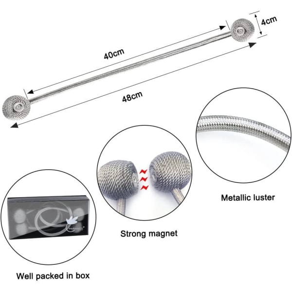 (Musta) Verhokiinnikkeet Magneettiset Verhokiinnikkeet Magneettiset Punos