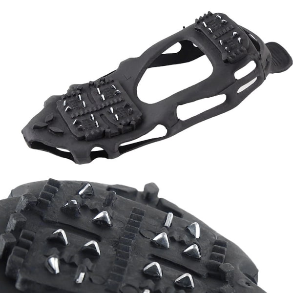 24 Tooth Crampons Anti-Slip Snow Shoe Cover TPE Materiale Fiske