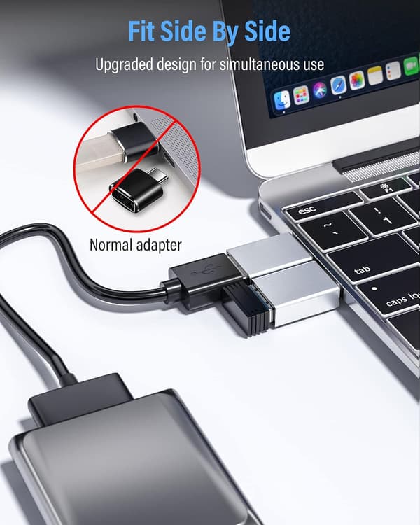 USB C til USB 3.1 OTG-adapter (3-pak), USB Type C-han til USB A