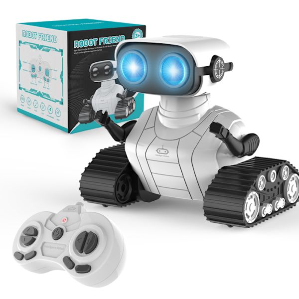 Robotleker, oppladbar fjernkontrollrobot leketøy for barn