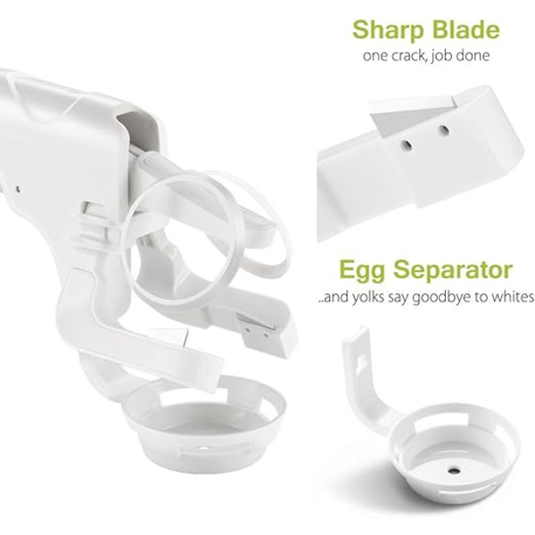 Æg Splinter-Free Ægknækker, Gave Gadget til Køkken, Æggeblomme