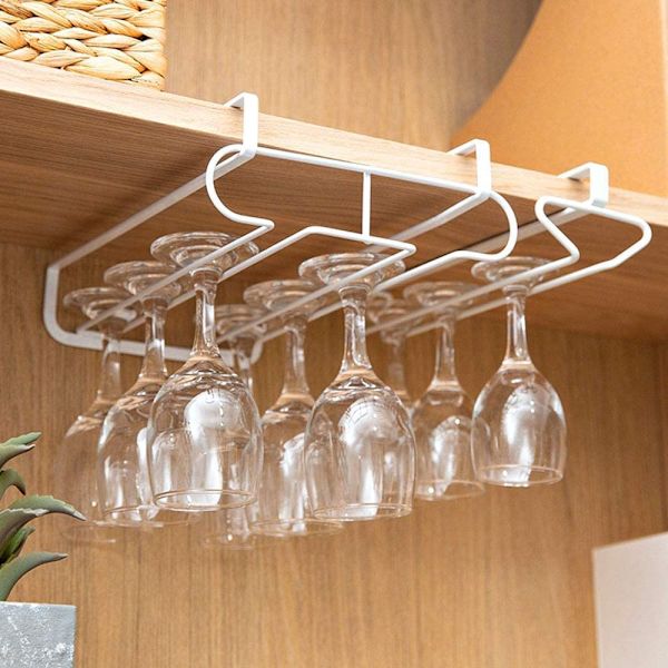 (Hvit) 1 stk vinglassholder, vinglassholder, vinglass