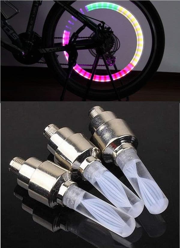 20-pack LED-blinkande däckventilkåpslampor för bilcykel