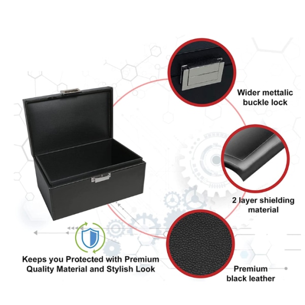 Ekstra stor Faraday boks til bilnøkler - RFID Tyverisikringsbur for