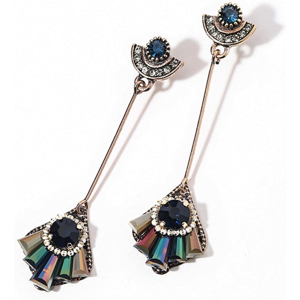 925 Silver Needle Fashion Retro franska långa örhängen smycken