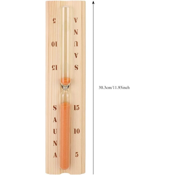 Tallskog Sauna Timglas 5/10/15 Minuter, Precision Trä Timglas