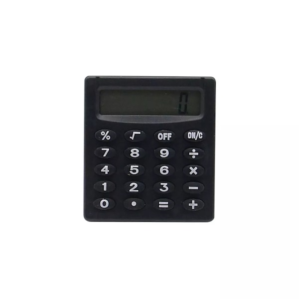 2 stk. Lommeregner Mini Lommeregner Digit Lommeregner Lille Kvadratisk Lommeregner, Sort og Hvid