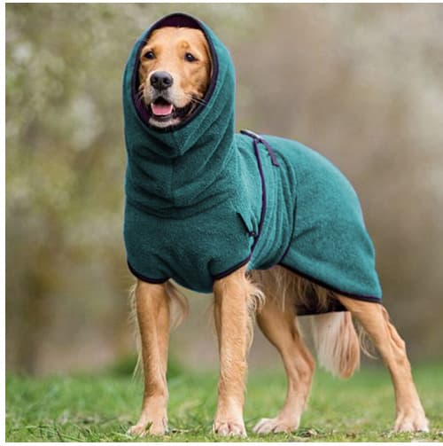 Hunde badekåbe i frotté til tørring