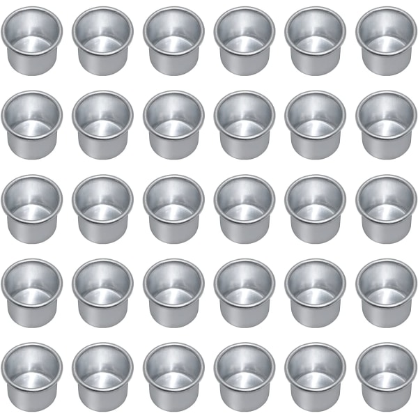 30 st mini-ljusstakar (30 st, silver), metalljusstakar, S