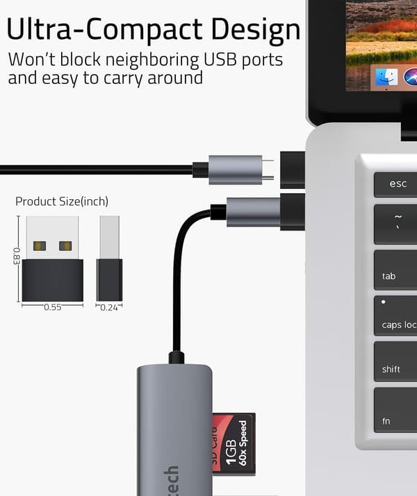 Svart USB C til USB-adapter 3-pak Kompatibel med iPhone 13 12 P