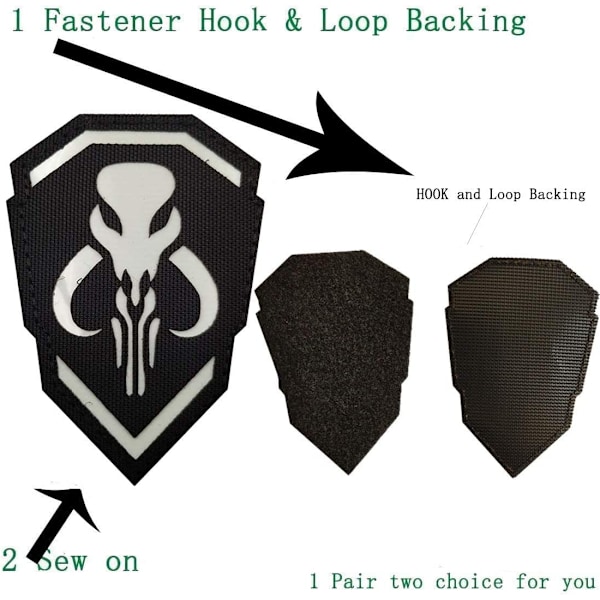 Sæt med 2 Mythosaur reflekterende patches - Star Wars patches - med