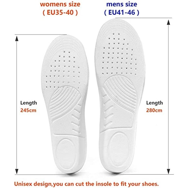 2 par - Høyde 2,5 cm, egnet for sko størrelse 35-40 - Økning Ins