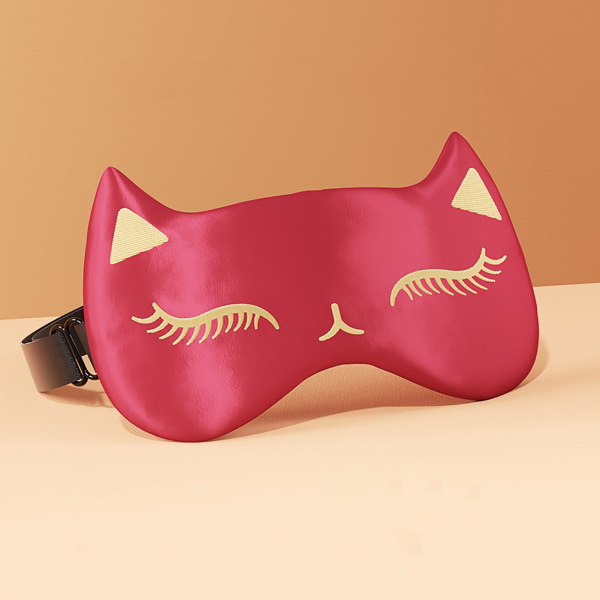 Cat Sleep Mask Night Mask Natural Silk Blackout Eye Mask for