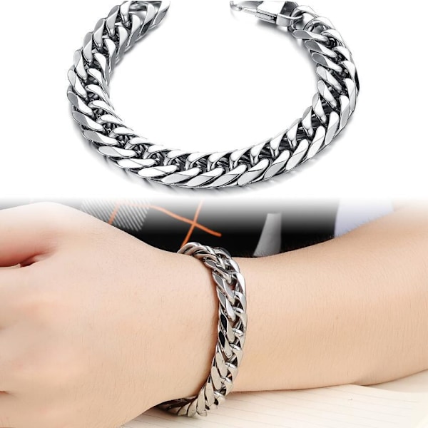 Armbånd i rustfrit stål, Cuban Chain, til mænd