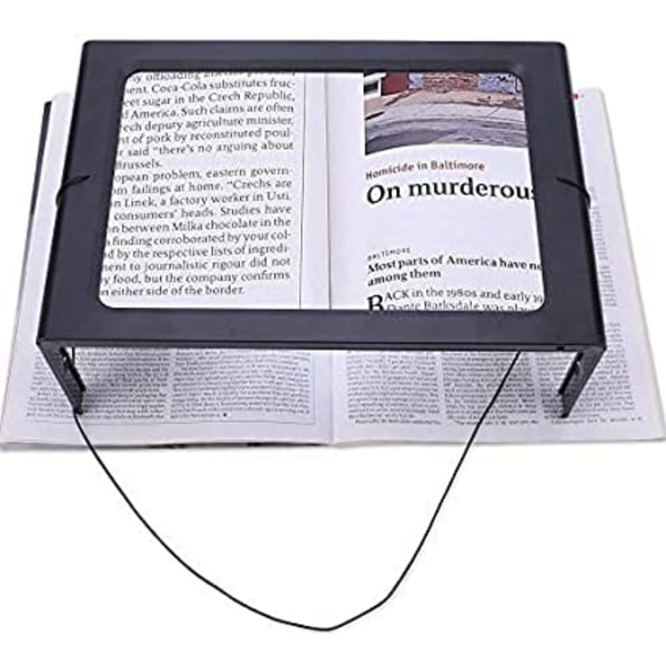 Magnifying Glass Hands-Free Large Rectangular Full-Page Magnifie