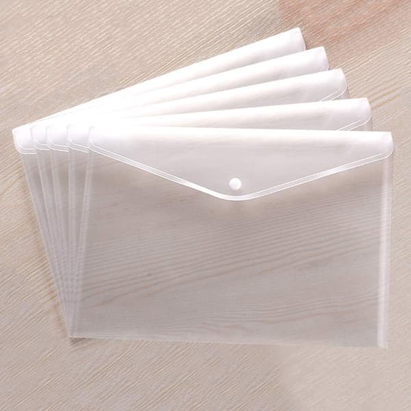Dokumentmappe - Transparent - 32,5-23,5cm - 5 stk
