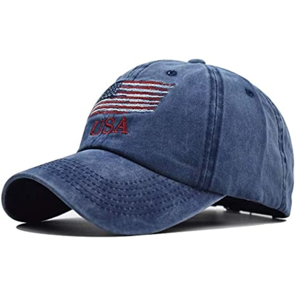 American Flag Hatut Vintage Pesty Distressed Cotton Dad Hat Pohja