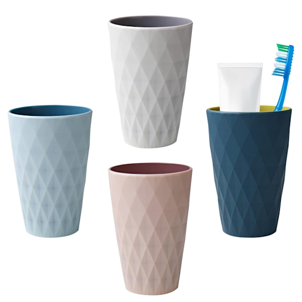 Muntvättskopp i nordisk design, 4 färger, 4 stycken