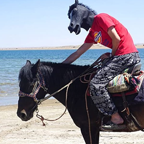 Horse Mask Party Dress Up Hestehodemasker for voksne menn Masque